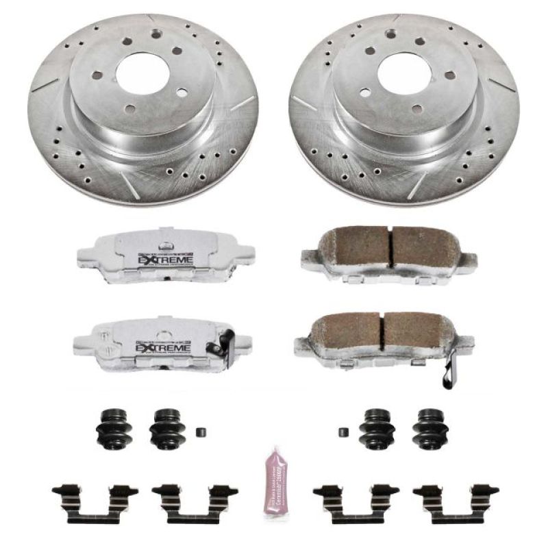 Power Stop 08-12 Infiniti EX35 Rear Z26 Street Warrior Brake Kit-PowerStop-PSBK179-26