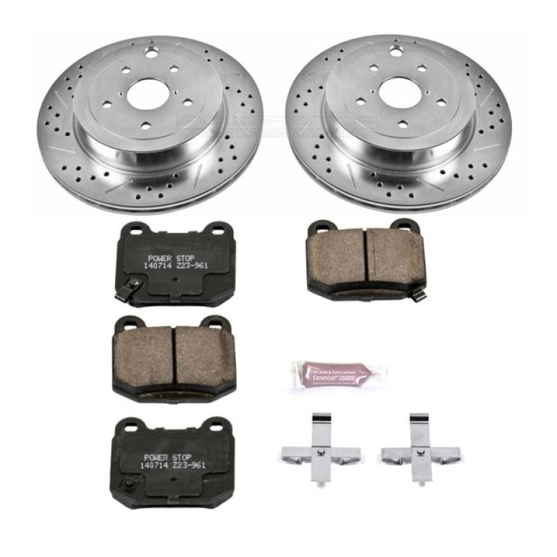 Power Stop 08-14 Subaru Impreza Rear Z23 Evolution Sport Brake Kit-PowerStop-PSBK5305