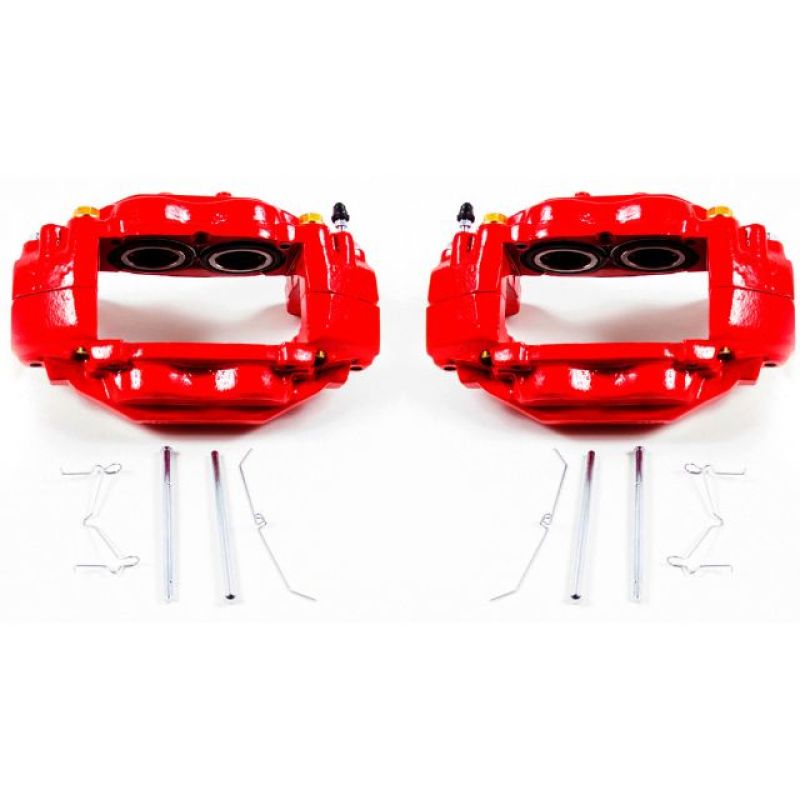 Power Stop 08-15 Toyota Sequoia Front Red Calipers w/o Brackets - Pair-PowerStop-PSBS3274