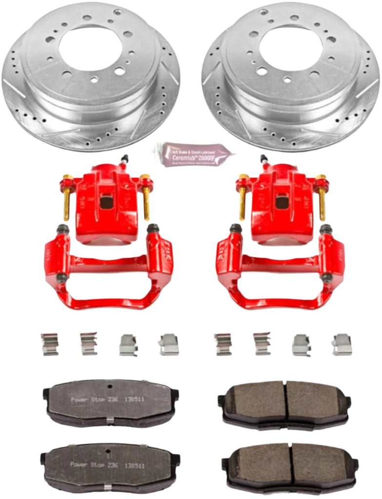 Power Stop 08-15 Toyota Sequoia Rear Z36 Truck & Tow Kit w/Calipers-PowerStop-PSBKC3073-36