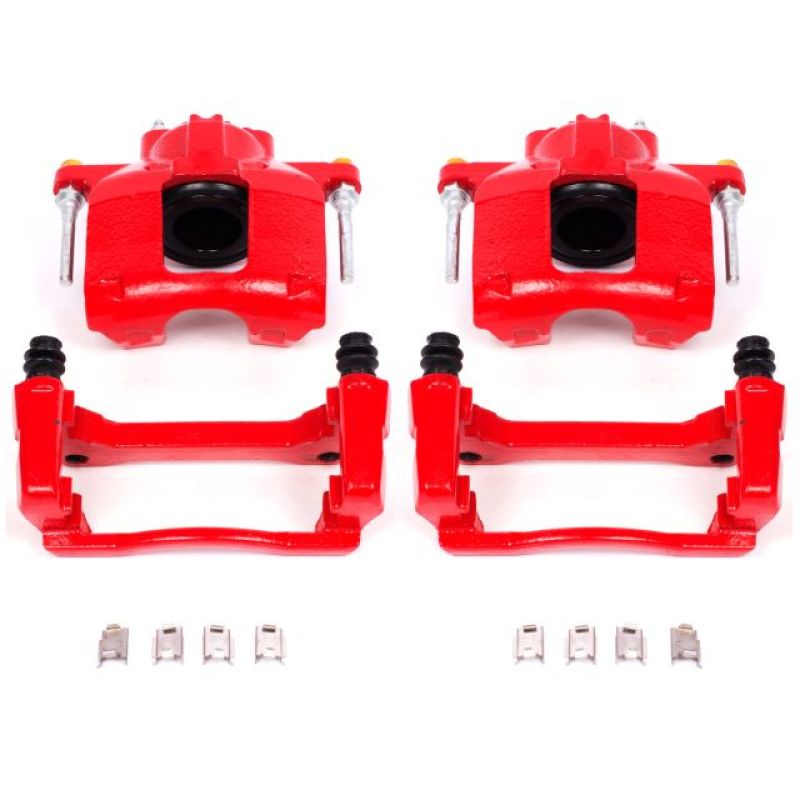 Power Stop 08-16 Chrysler Town & Country Front Red Calipers w/Brackets - Pair-PowerStop-PSBS5044
