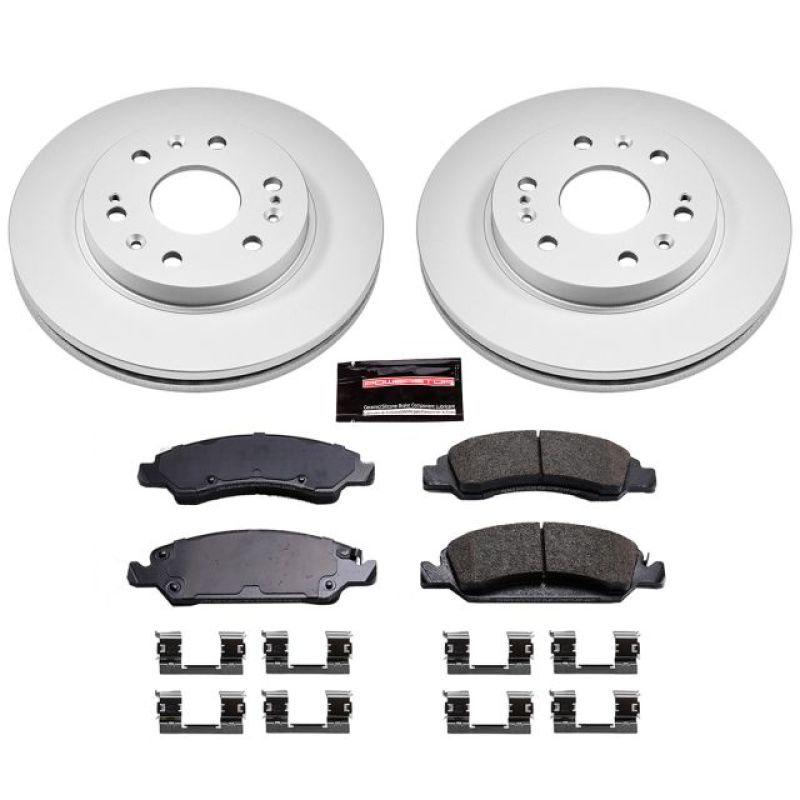 Power Stop 08-19 Cadillac Escalade Front Z17 Evolution Geomet Coated Brake Kit - Black Ops Auto Works