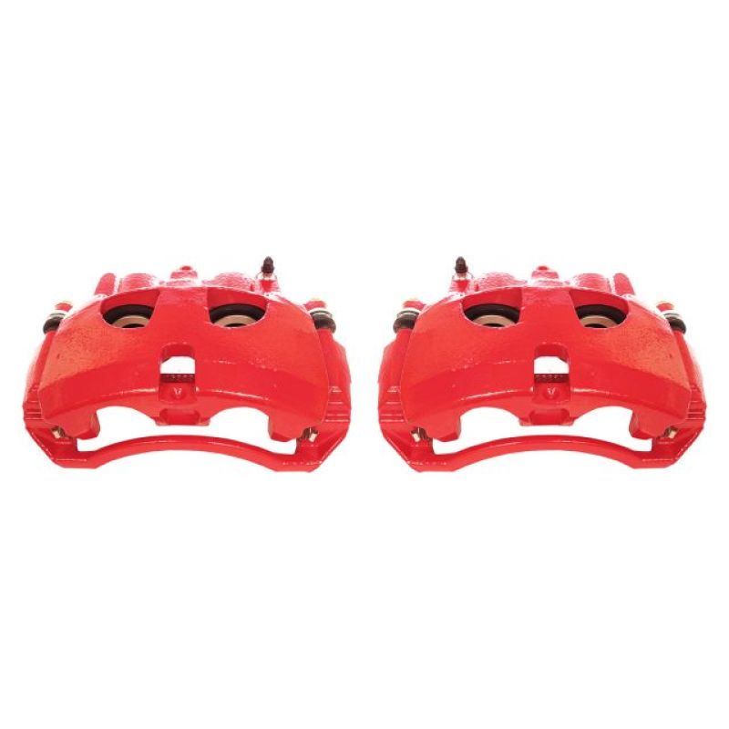 Power Stop 09-10 Dodge Ram 2500 Front Red Calipers w/Brackets - Pair-PowerStop-PSBS5172