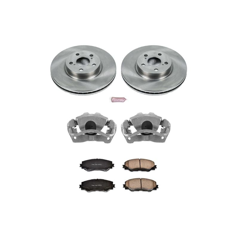 Power Stop 09-10 Pontiac Vibe Front Autospecialty Brake Kit w/Calipers-PowerStop-PSBKCOE4669