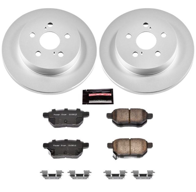 Power Stop 09-10 Pontiac Vibe Rear Z17 Evolution Geomet Coated Brake Kit - Black Ops Auto Works