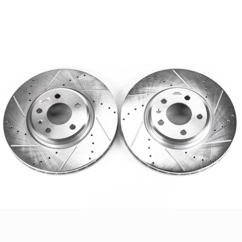 Power Stop 09-11 Audi A4 Front Evolution Drilled & Slotted Rotors - Pair-PowerStop-PSBEBR838XPR