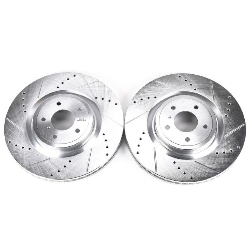 Power Stop 09-13 Infiniti FX50 Front Evolution Drilled & Slotted Rotors - Pair-PowerStop-PSBJBR1300XPR