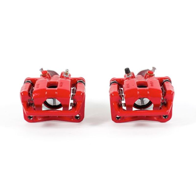 Power Stop 09-14 Acura TSX Rear Red Calipers w/Brackets - Pair-PowerStop-PSBS3358