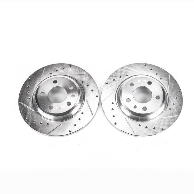 Power Stop 09-19 Audi A4 Rear Evolution Drilled & Slotted Rotors - Pair-PowerStop-PSBEBR1007XPR