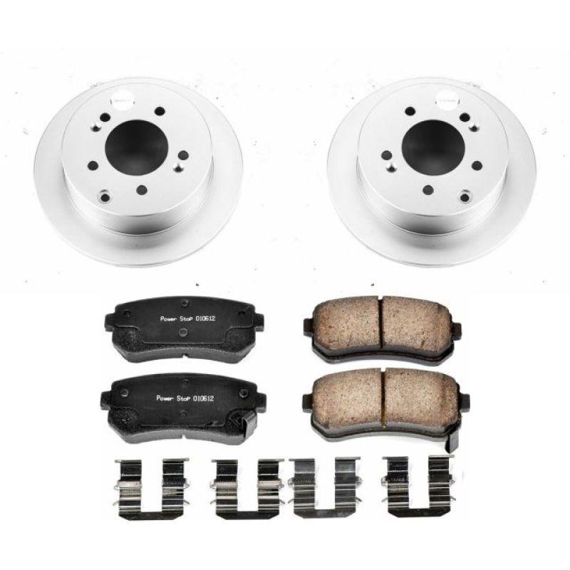 Power Stop 10-13 Kia Forte Rear Z17 Evolution Geomet Coated Brake Kit-PowerStop-PSBCRK5915