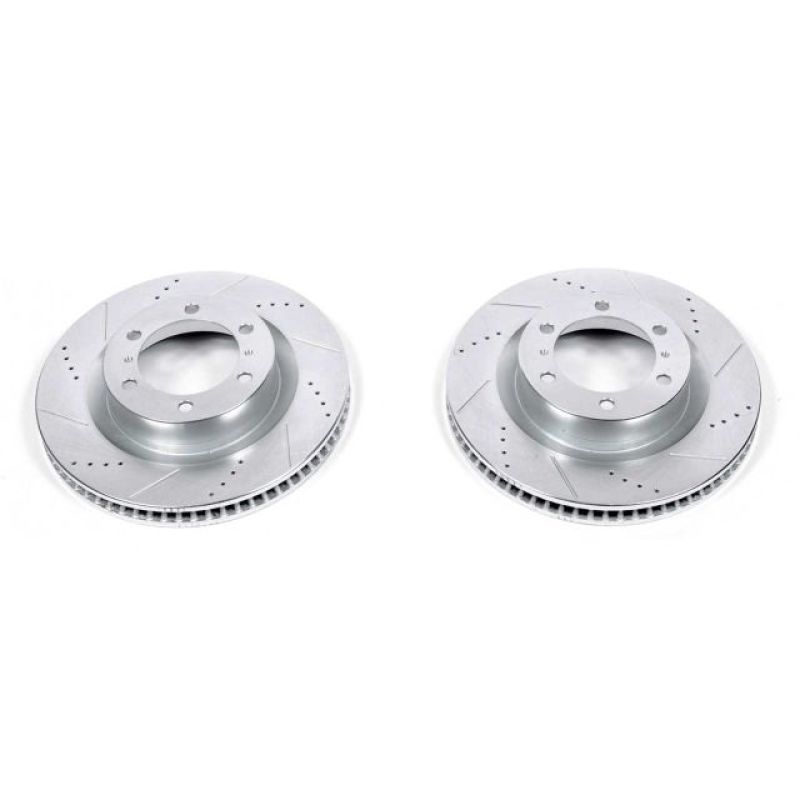 Power Stop 10-19 Lexus GX460 Front Evolution Drilled & Slotted Rotors - Pair-PowerStop-PSBJBR1395XPR