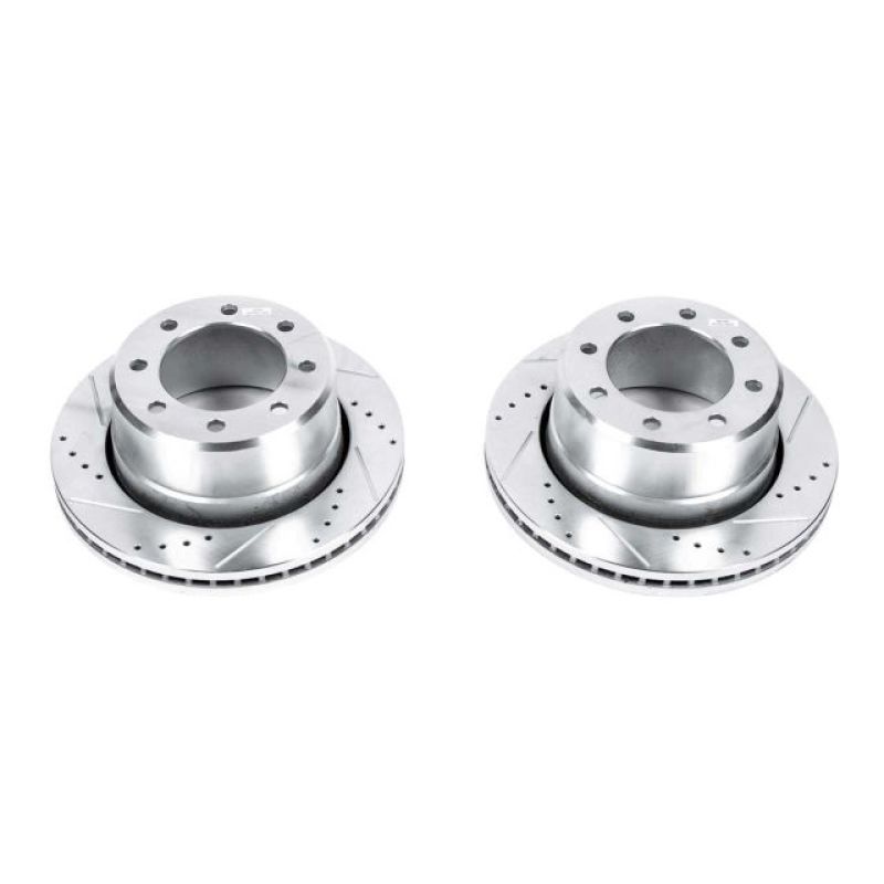 Power Stop 11-12 Ram 3500 Rear Drilled & Slotted Rotor - Pair-PowerStop-PSBAR8374XPR