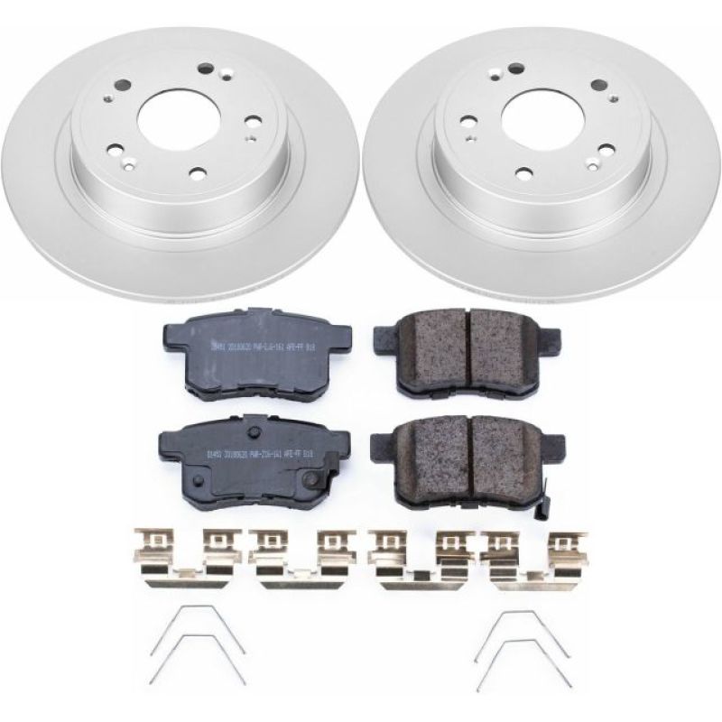 Power Stop 11-14 Acura TSX Rear Z17 Evolution Geomet Coated Brake Kit-PowerStop-PSBCRK5368