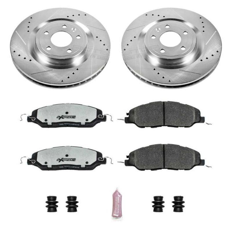 Power Stop 11-14 Ford Mustang Front Z26 Street Warrior Brake Kit-PowerStop-PSBK5944-26