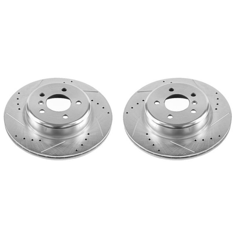 Power Stop 11-16 BMW 528i Rear Evolution Drilled & Slotted Rotors - Pair-PowerStop-PSBEBR1235XPR