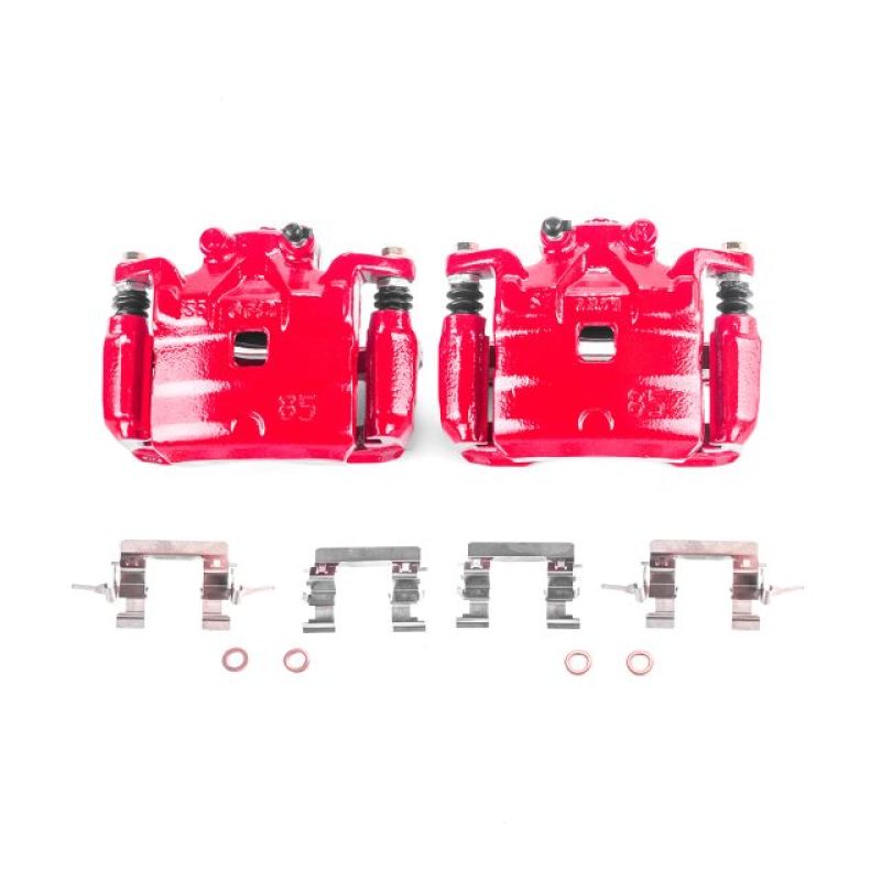 Power Stop 11-17 Nissan Juke Front Red Calipers w/Brackets - Pair-PowerStop-PSBS6640