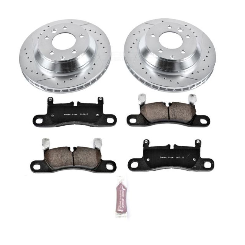 Power Stop 11-18 Porsche Cayenne Rear Z23 Evolution Sport Brake Kit-PowerStop-PSBK5979