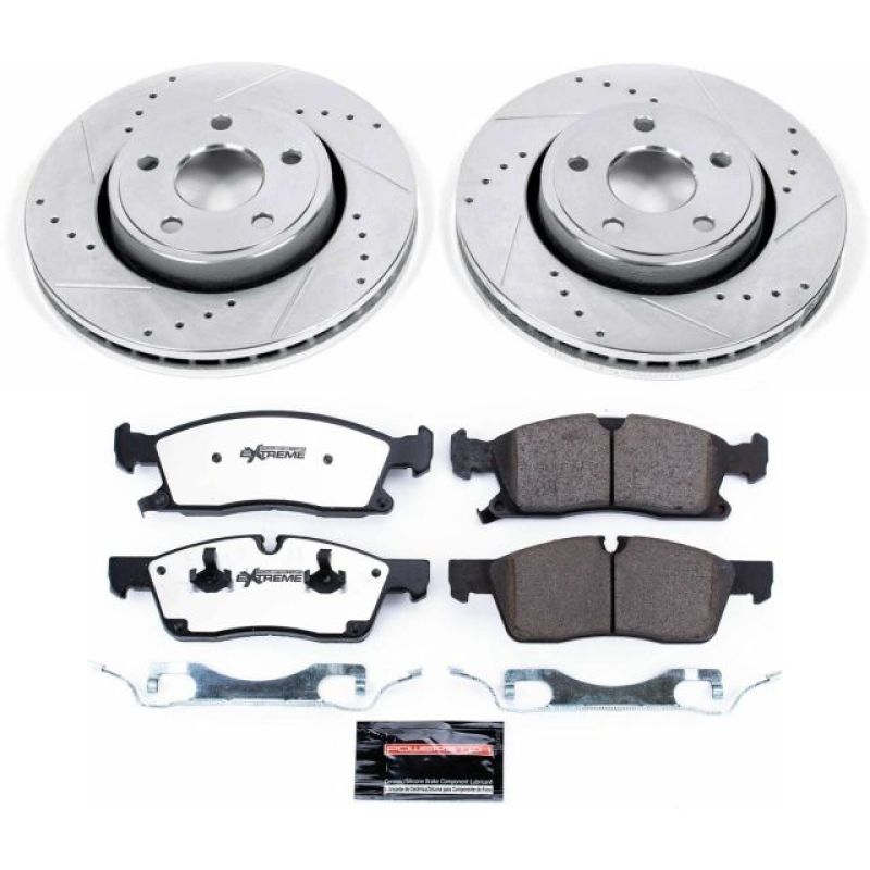 PowerStop K5951-36 Z36 Truck & Tow 1-Click Brake Kit (drilled/slotted rotors + Z36 pads)