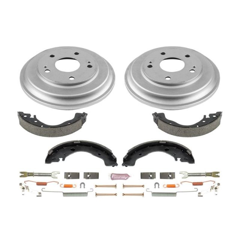 Power Stop 12-15 Honda Civic Coupe Rear Autospecialty Drum Kit-PowerStop-PSBKOE15398DK