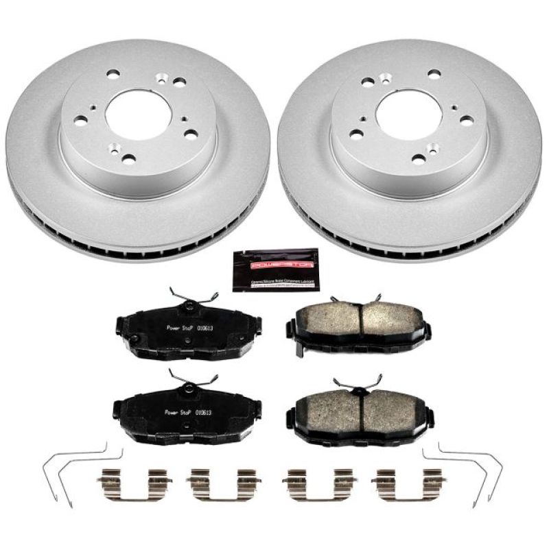 Power Stop 12-15 Honda Civic Front Z17 Evolution Geomet Coated Brake Kit-PowerStop-PSBCRK6319