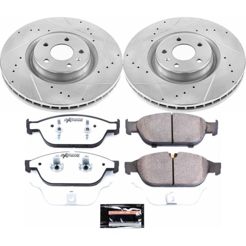 Power Stop 12-16 Audi A6 Quattro Front Z26 Street Warrior Brake Kit-PowerStop-PSBK6129-26