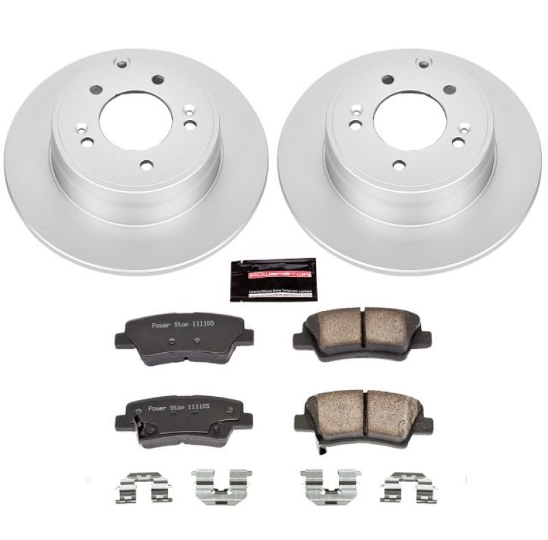 Power Stop 12-17 Hyundai Azera Rear Z17 Evolution Geomet Coated Brake Kit - Black Ops Auto Works