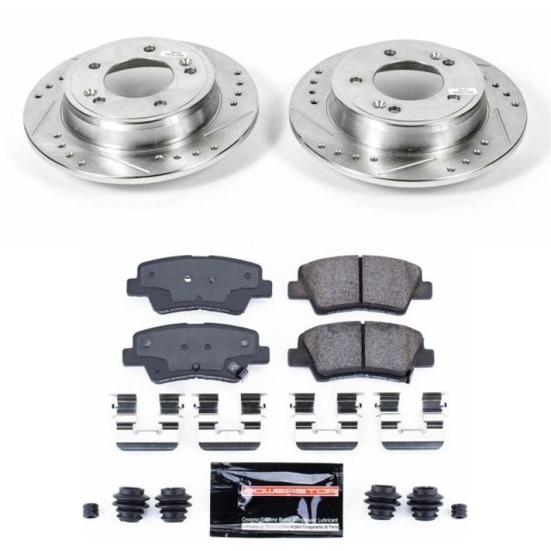 Power Stop 12-17 Hyundai Veloster Rear Z23 Evolution Sport Brake Kit-PowerStop-PSBK6502