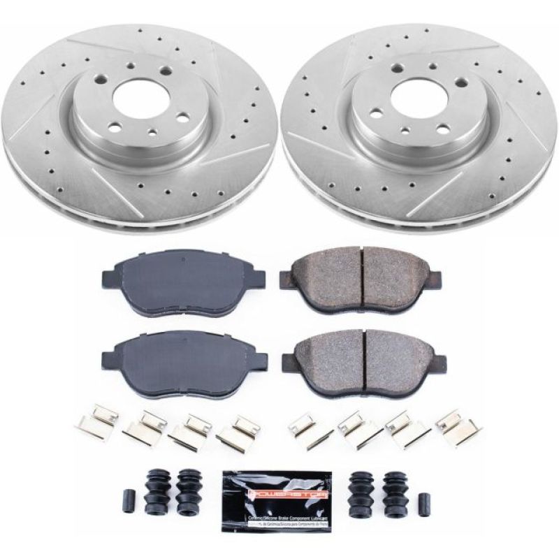 Power Stop 12-18 Fiat 500 Front Z23 Evolution Sport Brake Kit-PowerStop-PSBK6426