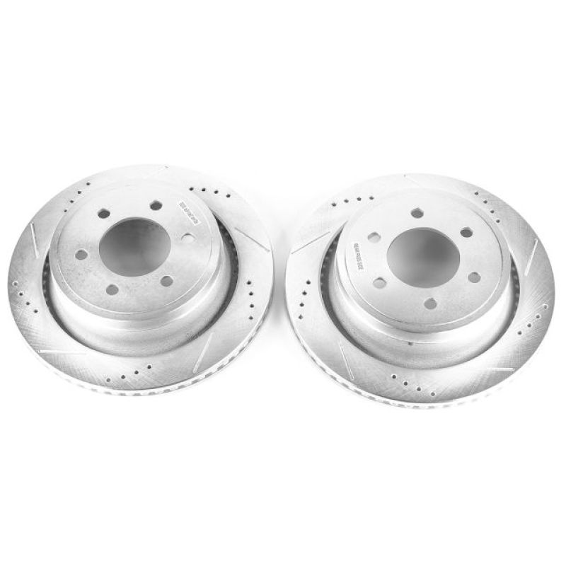 Power Stop 12-18 Ford F-150 Rear Evolution Drilled & Slotted Rotors - Pair-PowerStop-PSBAR85148XPR