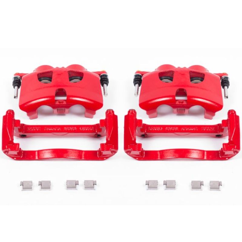 Power Stop 12-19 Ford F-150 Front Red Calipers w/Brackets - Pair-PowerStop-PSBS5404