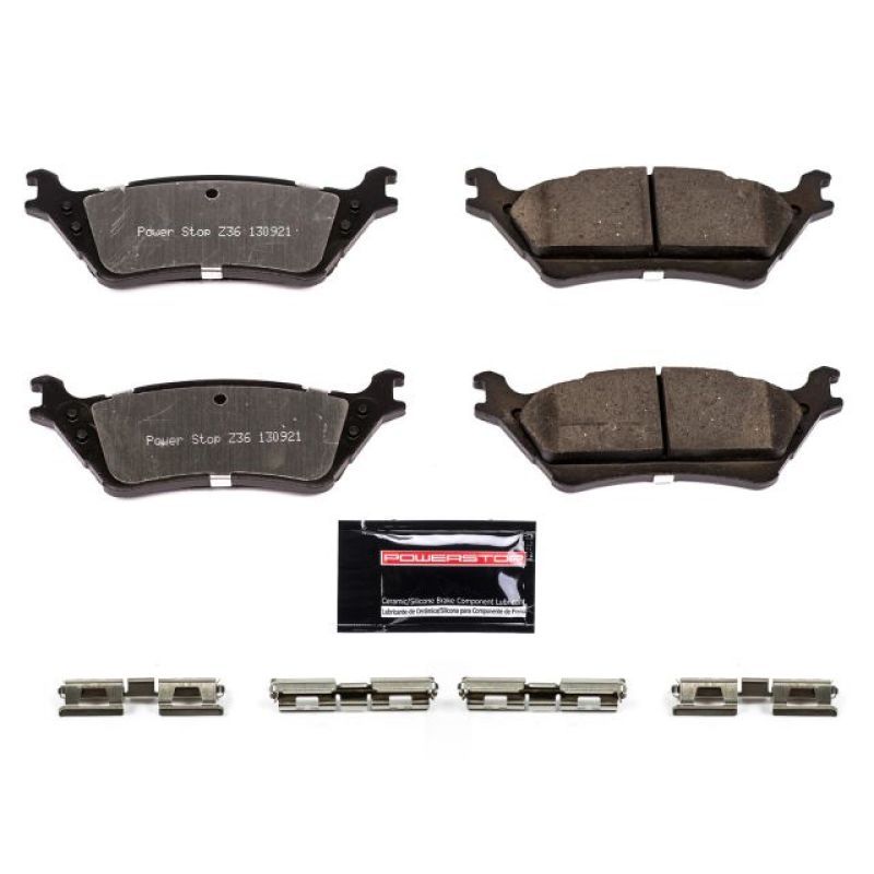 Power Stop 12-19 Ford F-150 Rear Z36 Truck & Tow Brake Pads w/Hardware-PowerStop-PSBZ36-1602