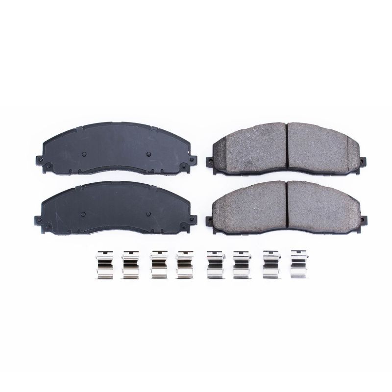 Power Stop 12-19 Ford F-250 Super Duty Front Z17 Evolution Ceramic Brake Pads w/Hardware-PowerStop-PSB17-1680