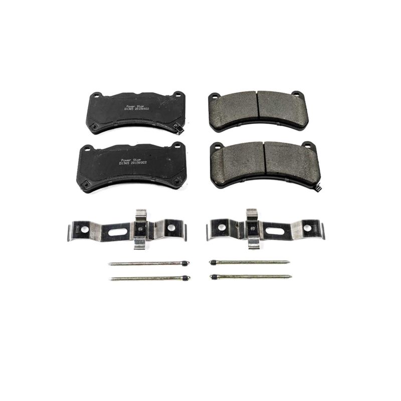 Power Stop 13-14 Ford Mustang Front Z17 Evolution Ceramic Brake Pads w/Hardware-PowerStop-PSB17-1365