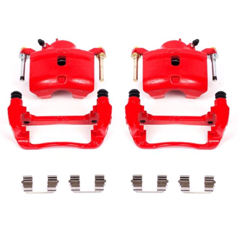 Power Stop 13-15 Acura ILX Front Red Calipers w/Brackets - Pair-PowerStop-PSBS2660