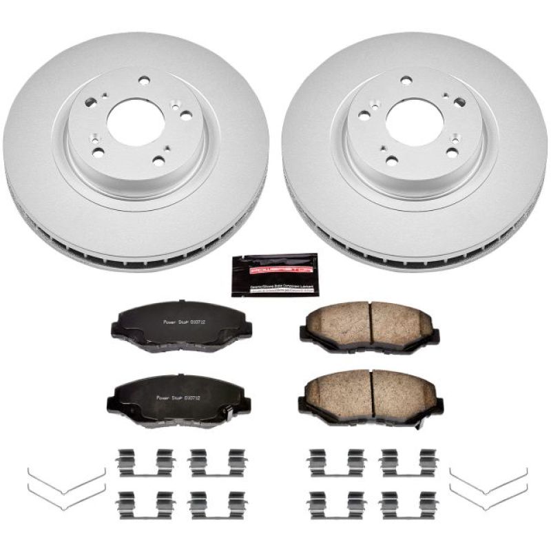 Power Stop 13-15 Acura ILX Front Z17 Evolution Geomet Coated Brake Kit-PowerStop-PSBCRK3055