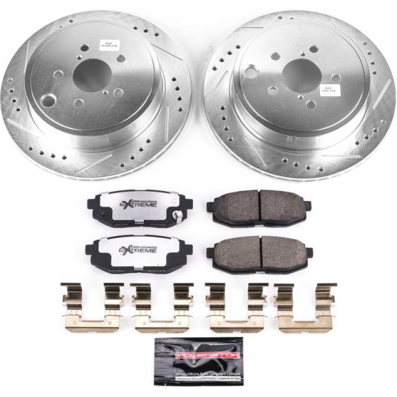 Power Stop 13-16 Scion FR-S Rear Z26 Street Warrior Brake Kit-PowerStop-PSBK5883-26