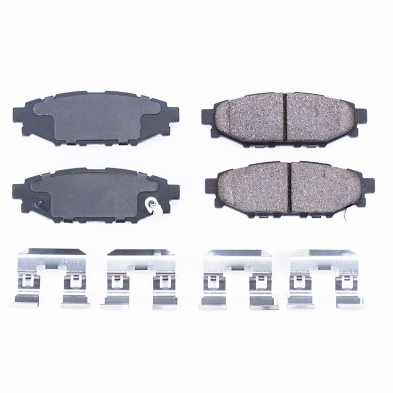 Power Stop 13-16 Subaru BRZ Rear Z17 Evolution Ceramic Brake Pads w/Hardware-PowerStop-PSB17-1114