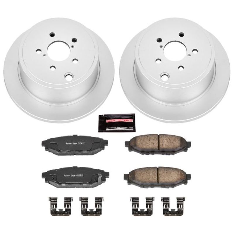 Power Stop 13-16 Subaru BRZ Rear Z17 Evolution Geomet Coated Brake Kit-PowerStop-PSBCRK4631