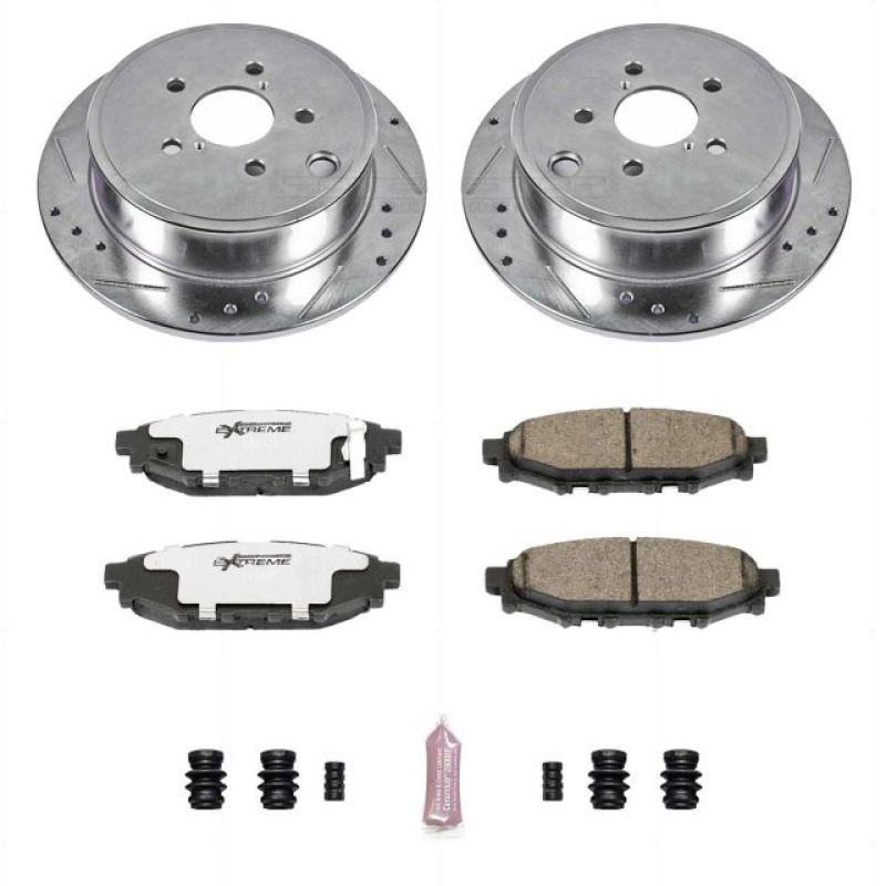 Power Stop 13-16 Subaru BRZ Rear Z26 Street Warrior Brake Kit-PowerStop-PSBK4631-26
