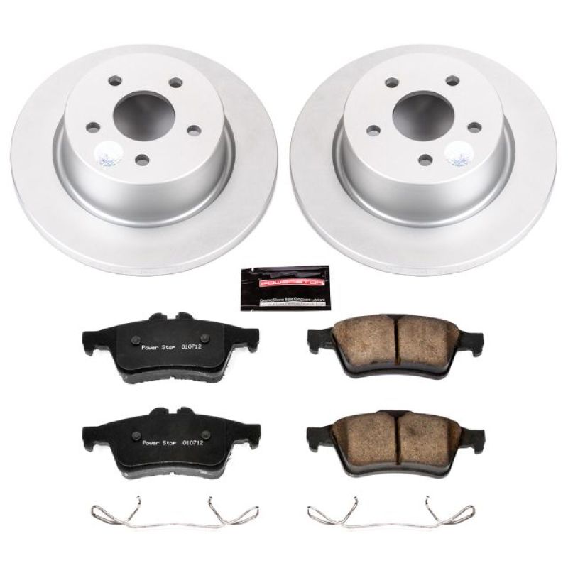Power Stop 13-18 Ford C-Max Rear Z17 Evolution Geomet Coated Brake Kit - Black Ops Auto Works