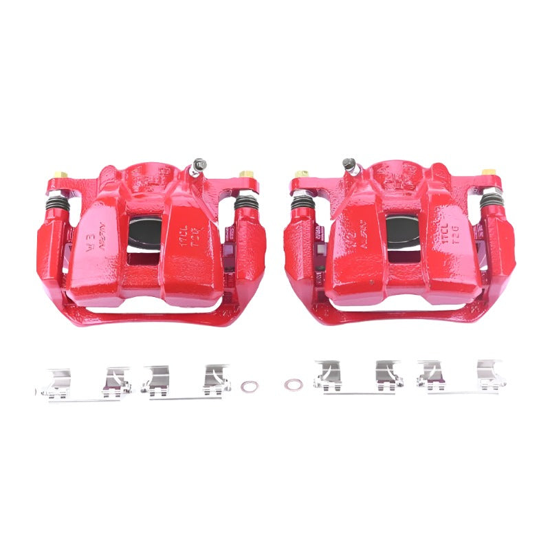 Power Stop 13-18 Honda Accord Front Red Calipers w/Brackets - Pair-PowerStop-PSBS7106