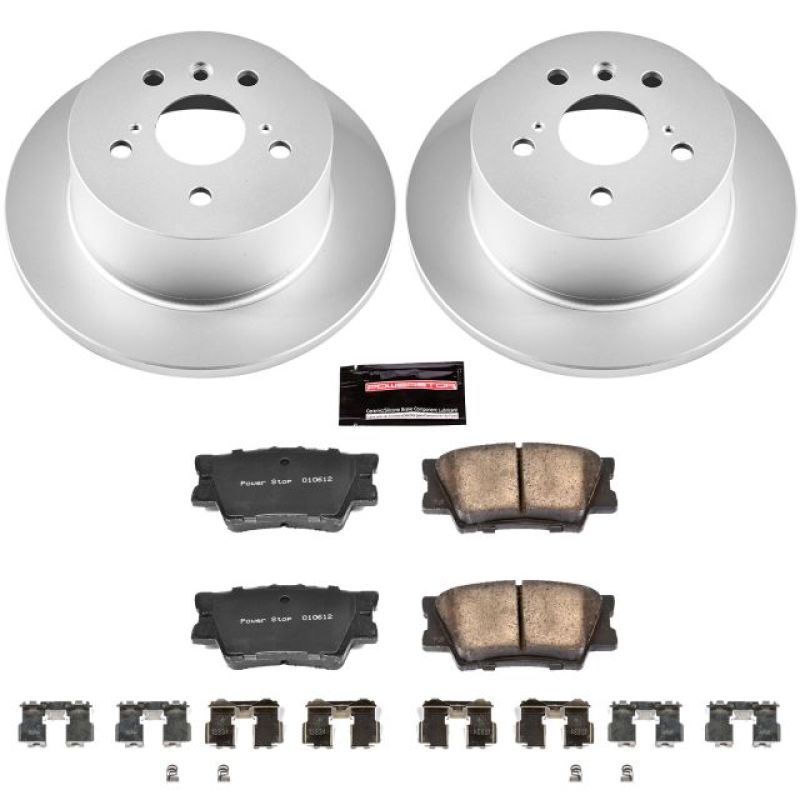 Power Stop 13-18 Lexus ES300h Rear Z17 Evolution Geomet Coated Brake Kit-PowerStop-PSBCRK6520