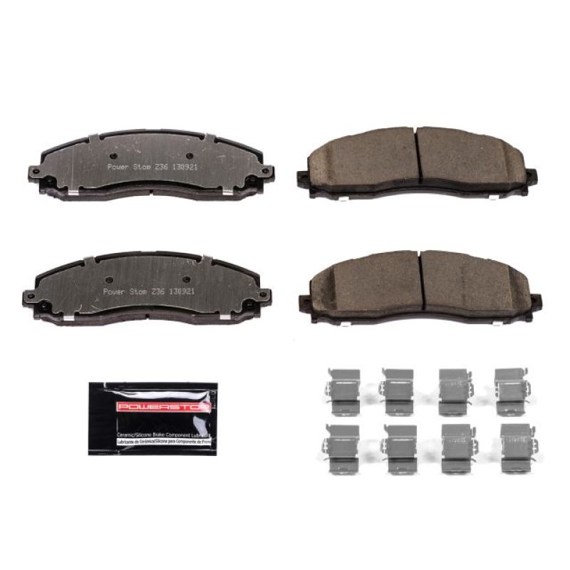 Power Stop 13-19 Ford F-250 Super Duty Rear Z36 Truck & Tow Brake Pads w/Hardware-PowerStop-PSBZ36-1691