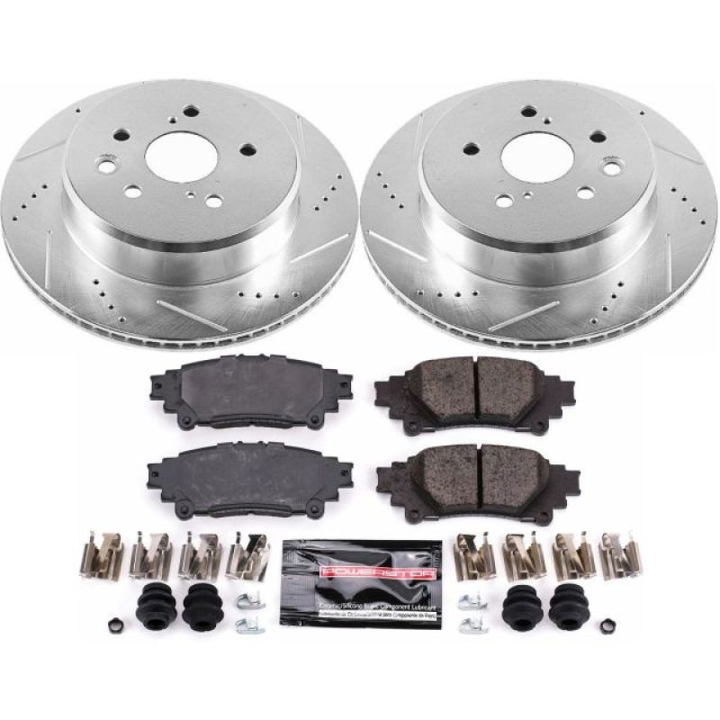 Power Stop 13-19 Lexus GS350 Rear Z23 Evolution Sport Brake Kit - Black Ops Auto Works