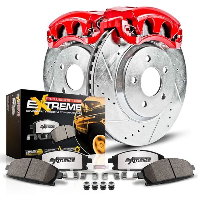 PowerStop Power Stop 13-22 Ford F-250 Super Duty Rear Z36 Truck & Tow Kit w/Cals