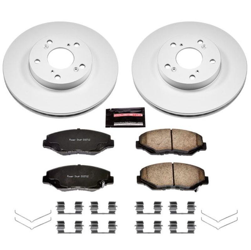 Power Stop 14-15 Acura ILX Front Z17 Evolution Geomet Coated Brake Kit-PowerStop-PSBCRK1043