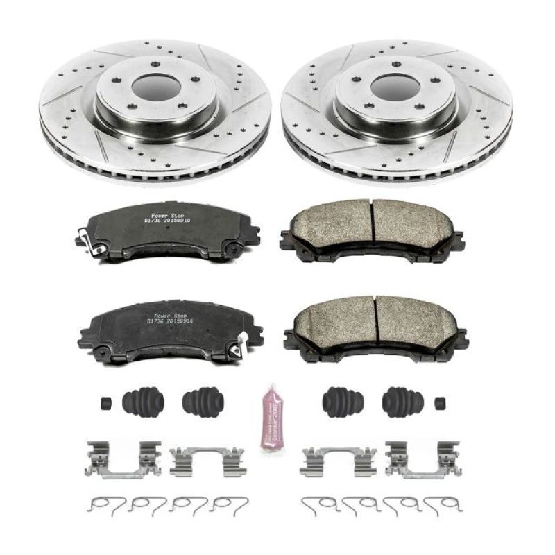 Power Stop 14-19 Infiniti Q50 Front Z23 Evolution Sport Brake Kit - Black Ops Auto Works