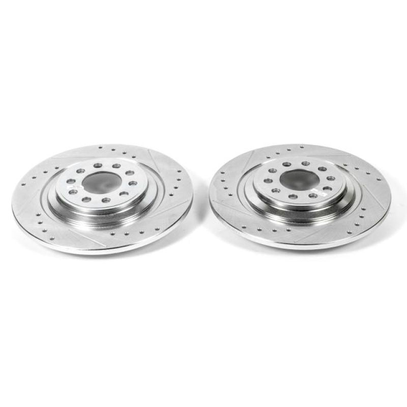 Power Stop 14-19 Jeep Cherokee Rear Evolution Drilled & Slotted Rotors - Pair-PowerStop-PSBAR83088XPR
