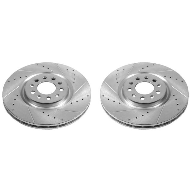 Power Stop 15-17 Chrysler 200 Front Evolution Drilled & Slotted Rotors - Pair-PowerStop-PSBAR83087XPR