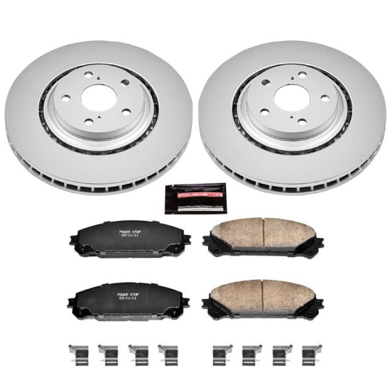 Power Stop 15-17 Lexus NX200t Front Z17 Evolution Geomet Coated Brake Kit-PowerStop-PSBCRK4713
